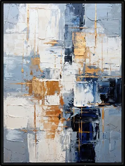 Картина Фактурная абстракция с золотом №3