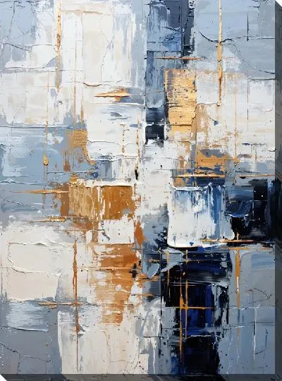Постер Фактурная абстракция с золотом №3