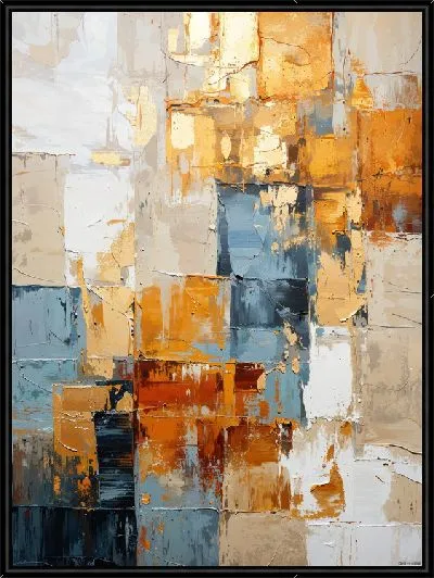 Картина Фактурная абстракция с золотом №4