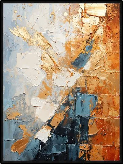 Картина Фактурная абстракция с золотом №5
