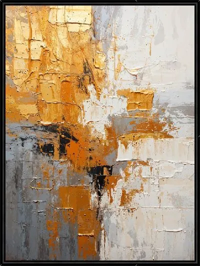 Картина Фактурная абстракция с золотом №7