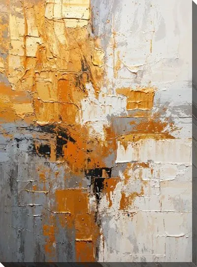 Постер Фактурная абстракция с золотом №7