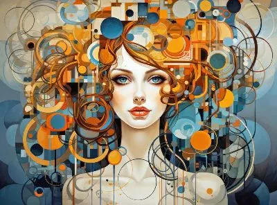 Плакат Красивая девушка в арт стиле №101