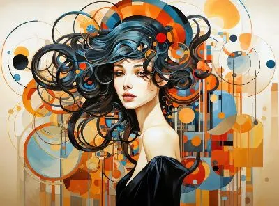 Плакат Красивая девушка в арт стиле №104