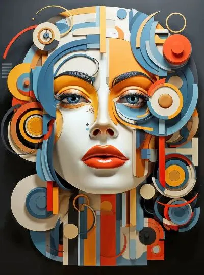 Плакат Красивая девушка в арт стиле №108