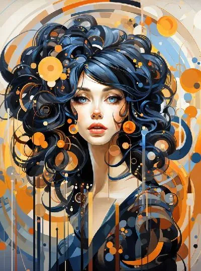 Плакат Красивая девушка в арт стиле №111