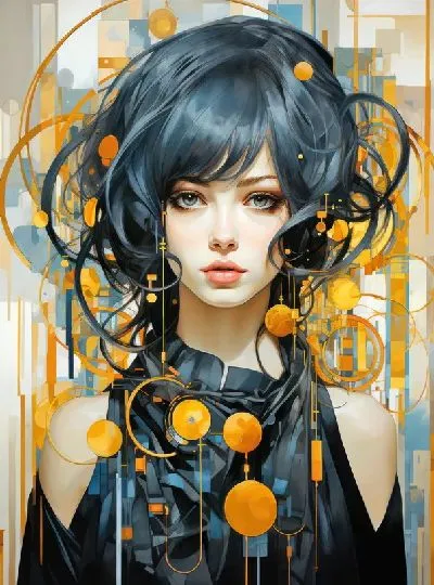 Плакат Красивая девушка в арт стиле №113