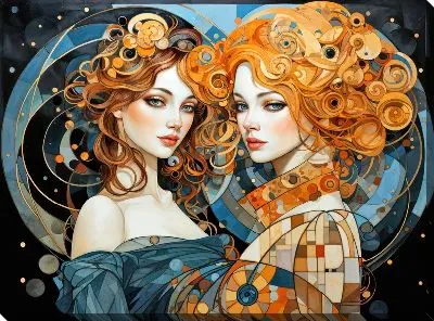 Картина маслом Красивая девушка в арт стиле №115