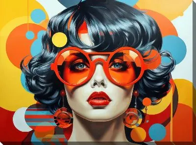 Картина маслом Красивая девушка в арт стиле №119