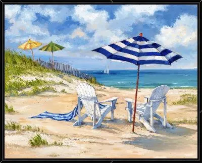 Пляжный отдых под полосатым зонтом