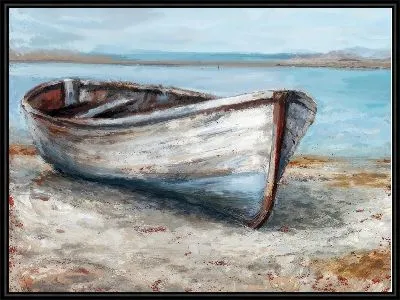 Картина Винтажная лодка на фоне воды