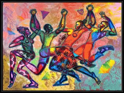 Африканские танцы в ярком стиле