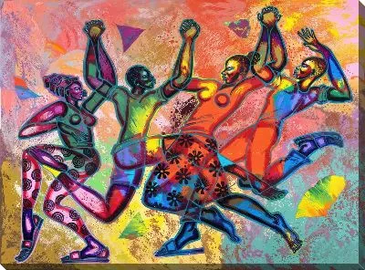 Африканские танцы в ярком стиле