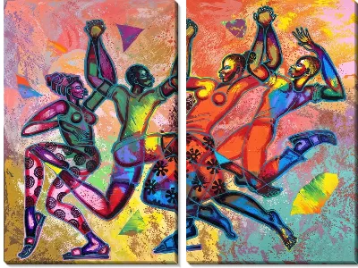 Африканские танцы в ярком стиле