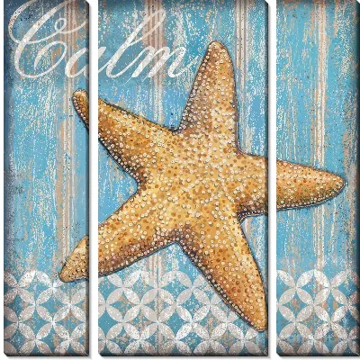 Модульная картина Морская звезда в стиле винтаж