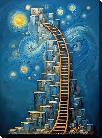 Картина маслом Лестница №106