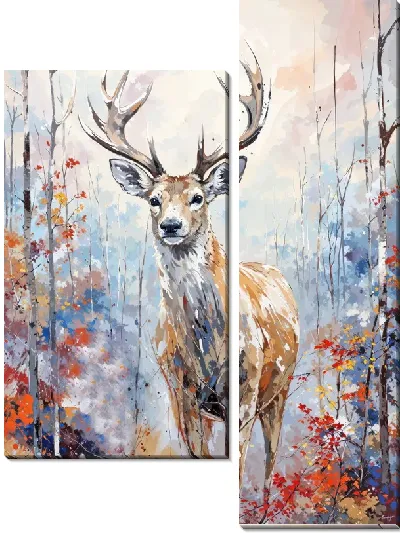 Модульная картина Олень №24