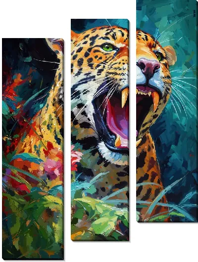 Модульная картина Ягуар №4
