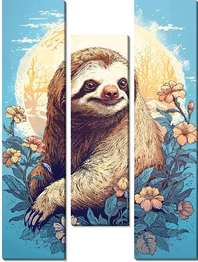 Модульная картина Ленивец №1