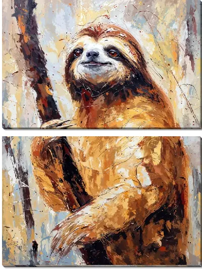 Модульная картина Ленивец №5