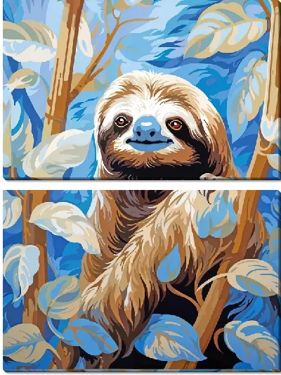 Модульная картина Ленивец №7