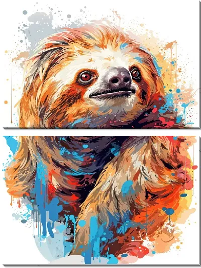 Модульная картина Ленивец №11