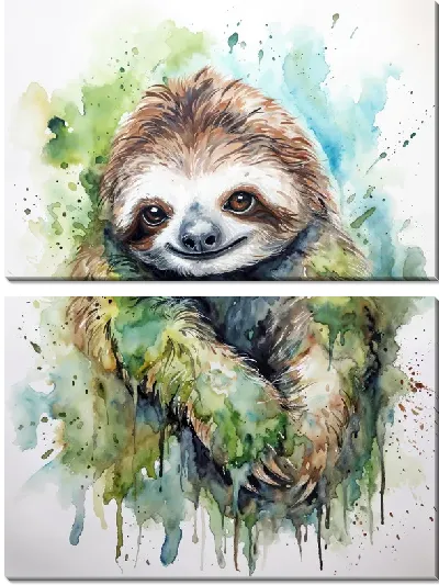 Модульная картина Ленивец №12