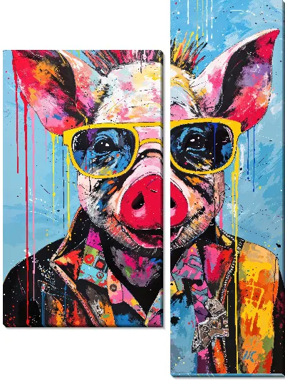 Модульная картина Поросёнок №11