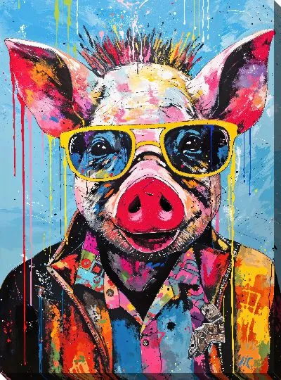 Картина маслом Поросёнок №11