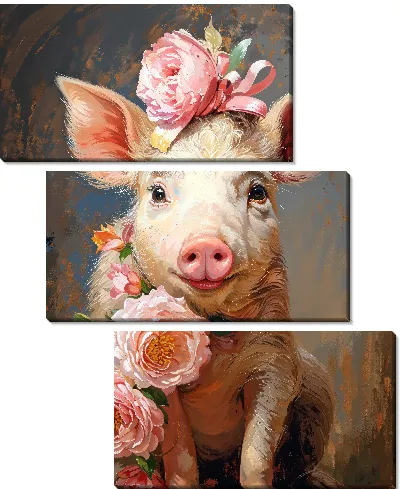 Модульная картина Поросёнок №15