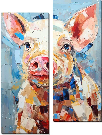 Модульная картина Поросёнок №16