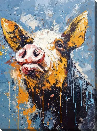 Картина маслом Поросёнок №20