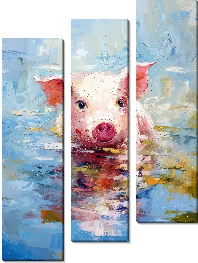Модульная картина Поросёнок №21
