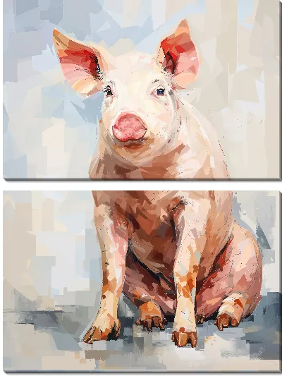 Модульная картина Поросёнок №23