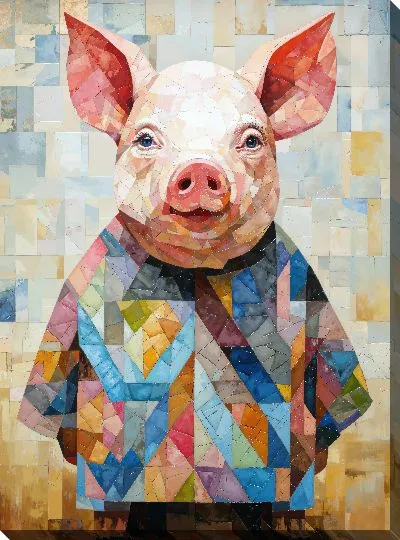 Картина маслом Поросёнок №24