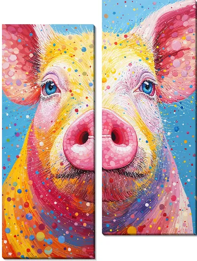 Модульная картина Поросёнок №25