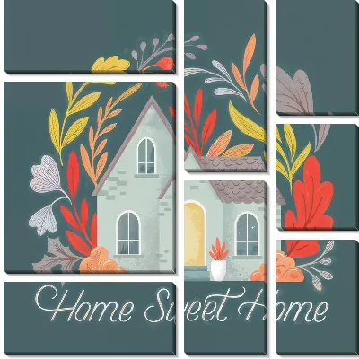 Модульная картина Sweet Home №14