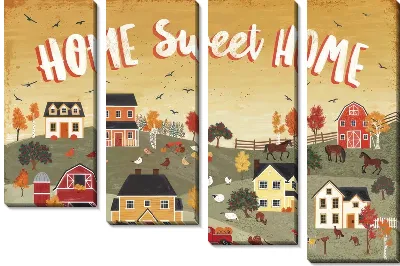 Модульная картина Sweet Home №16