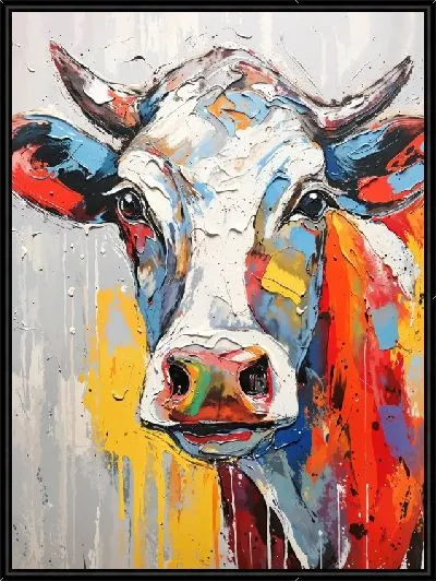 Картина Корова в стиле арт №22