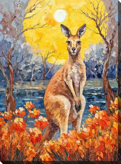 Картина маслом Кенгуру №10