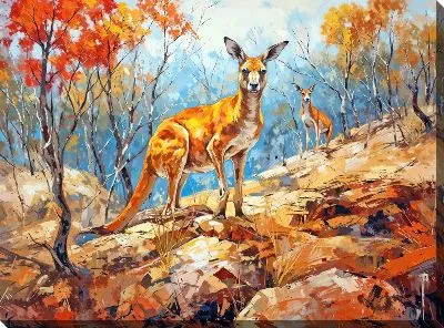 Картина маслом Кенгуру №14