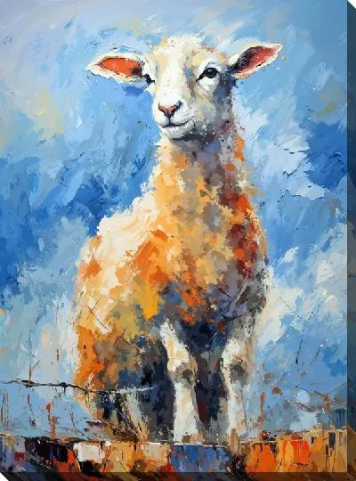 Картина маслом Овечка №22