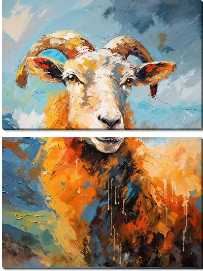 Модульная картина Баран №31