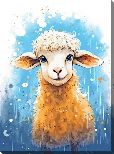 Картина маслом Овечка №32