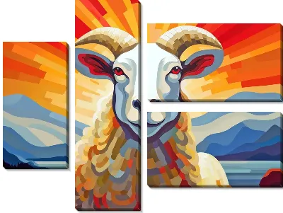 Модульная картина Баран №33