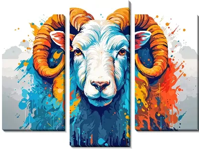 Модульная картина Баран №34