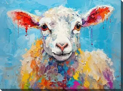 Картина маслом Овечка №38