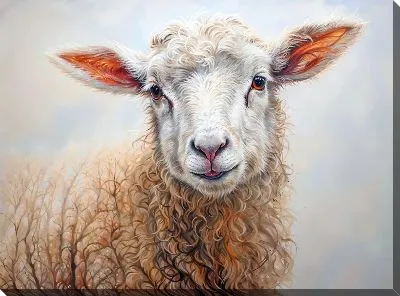 Картина маслом Овечка №39