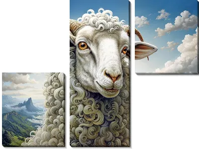 Модульная картина Баран №40
