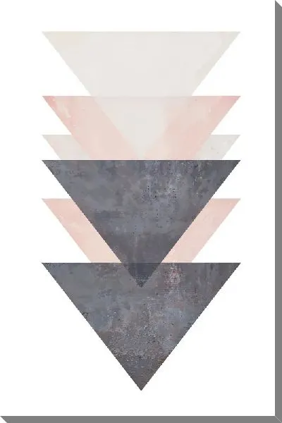 Картина маслом Геометрические треугольники №1